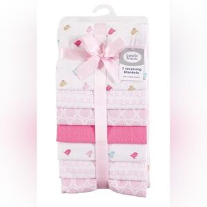 Lovable Friends Pink Receiving Blankets Set